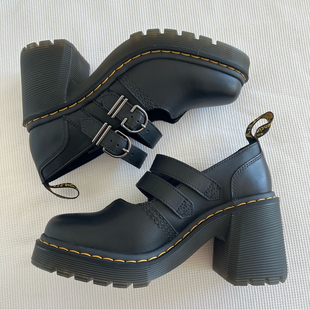 Dr. Martens Eviee Sendal Leather Heeled Shoes - Picture 4 of 16